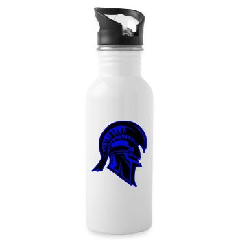 Casque spartiate symbole du guerrier - Gourde avec paille intégrée - blanc - Droite
