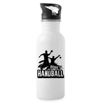 Play Handball - Water bottle with straw - white - Right