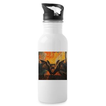 Schläger - Trinkflasche mit integriertem Trinkhalm - Weiß - Rechts