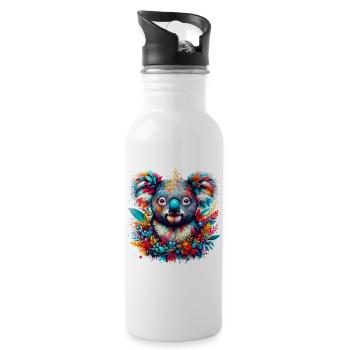 Koala - Gourde avec paille intégrée - blanc - Droite