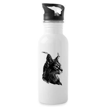 Karakal - Trinkflasche mit integriertem Trinkhalm - Weiß - Rechts