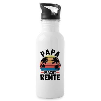 Vacances Vacancier Père Papa - Gourde avec paille intégrée - blanc - Droite