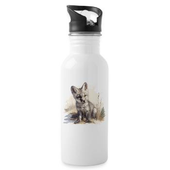 Graufüchse Graufuchs - Trinkflasche mit integriertem Trinkhalm - Weiß - Rechts