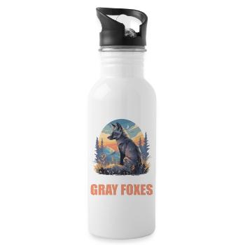Graufüchse Graufuchs - Trinkflasche mit integriertem Trinkhalm - Weiß - Rechts