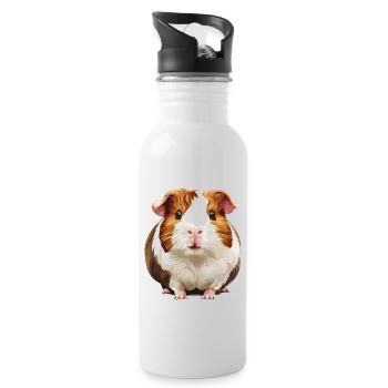 guinea pigs - Water bottle with straw - white - Right
