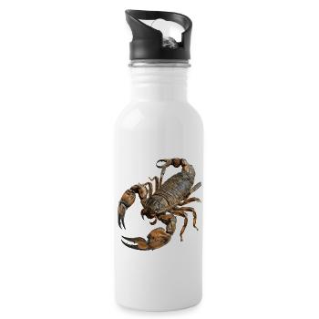 Skorpion - Trinkflasche mit integriertem Trinkhalm - Weiß - Rechts