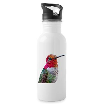 Kolibri - Trinkflasche mit integriertem Trinkhalm - Weiß - Rechts
