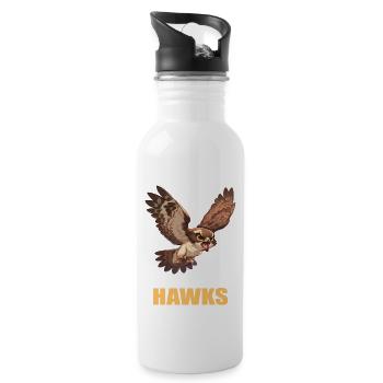 Falken Falke - Trinkflasche mit integriertem Trinkhalm - Weiß - Rechts