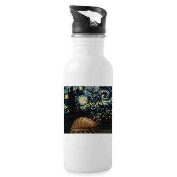 Assel - Trinkflasche mit integriertem Trinkhalm - Weiß - Rechts