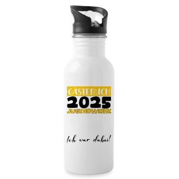 Jugendweihe 2025 Guestbook Gift Girls Boys - Water bottle with straw - white - Right
