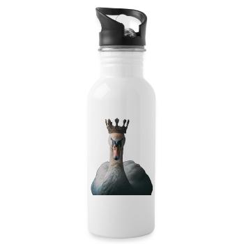 Schwan - Trinkflasche mit integriertem Trinkhalm - Weiß - Rechts