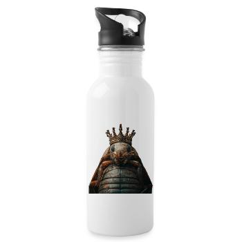 Assel - Trinkflasche mit integriertem Trinkhalm - Weiß - Rechts