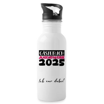 Jugendweihe 2025 Livre d’or Cadeau Filles Garçons - Gourde avec paille intégrée - blanc - Droite