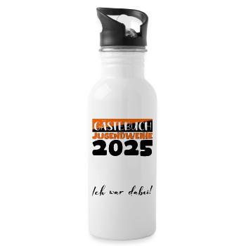 Jugendweihe 2025 Livre d’or Cadeau Filles Garçons - Gourde avec paille intégrée - blanc - Droite