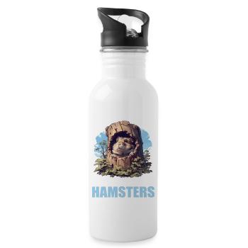 Hamster - Gourde avec paille intégrée - blanc - Droite