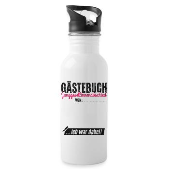 JGA Frauen T-Shirt Braut Junggesellinnenabschied - Trinkflasche mit integriertem Trinkhalm - Weiß - Rechts