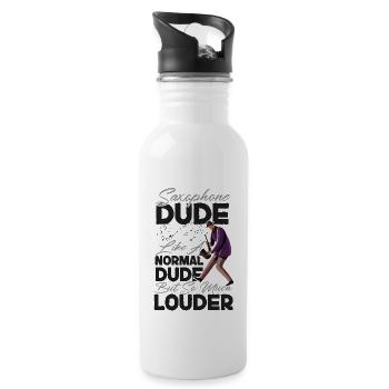 Saxophones Saxophones Dude Like A - Water bottle with straw - white - Right