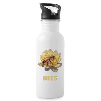 Bees Bee - Water bottle with straw - white - Right