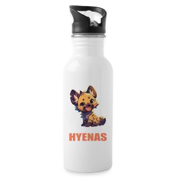Hyène Hyène - Gourde avec paille intégrée - blanc - Droite