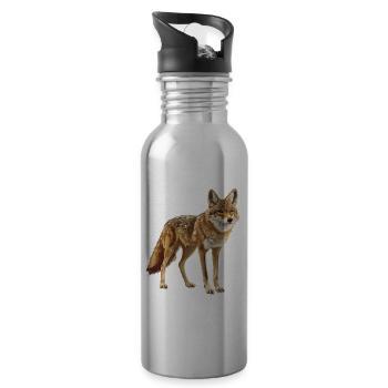 Schakale Schakal - Trinkflasche mit integriertem Trinkhalm - Lightsilver - Rechts