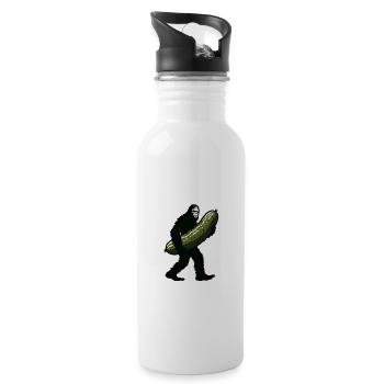 Juste de l’aneth. Cornichon Bigfoot Sasquat - Gourde avec paille intégrée - blanc - Droite