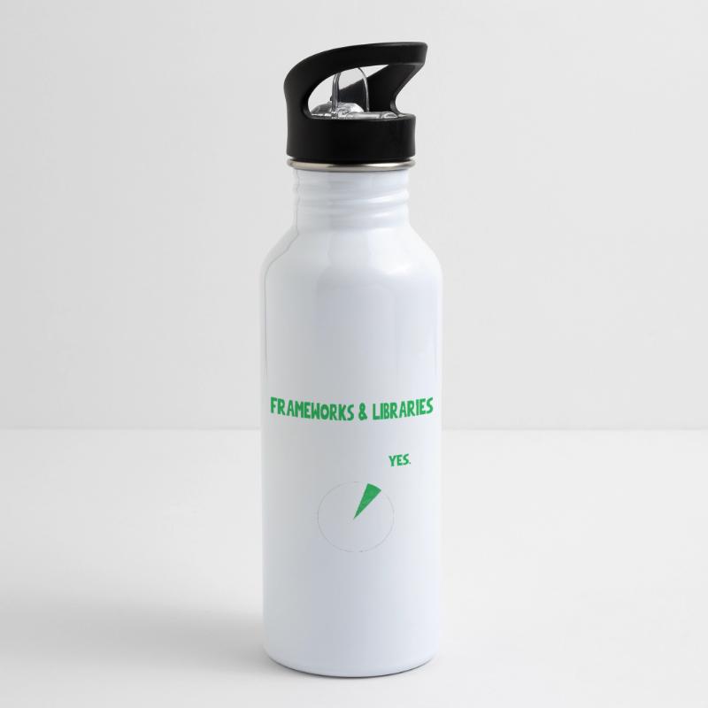 Coder Programmer Will I talk about Funny Quote Hum Trinkflasche mit integriertem Trinkhalm