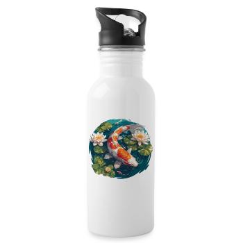 Koi Koi Carpe - Gourde avec paille intégrée - blanc - Droite