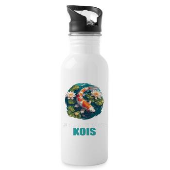 Koi Koi Carpe - Gourde avec paille intégrée - blanc - Droite