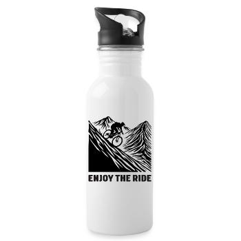 VTT - Profitez de la balade - Gourde avec paille intégrée - blanc - Droite