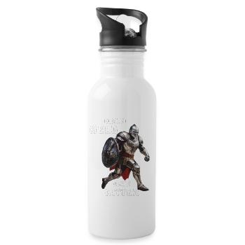 MY HERO THE KNIGHT - Water bottle with straw - white - Right
