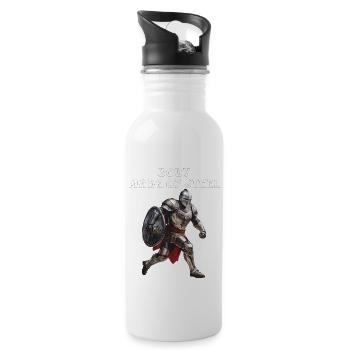 ARMOR BODY MADE OF STEEL - Water bottle with straw - white - Right