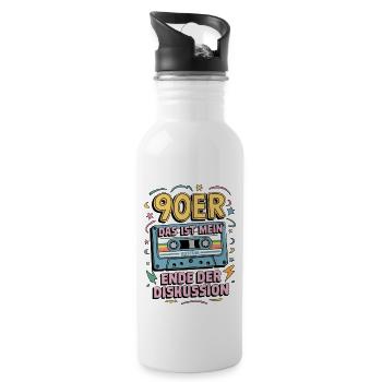 This is my 90s costume End of discussion - Water bottle with straw - white - Right
