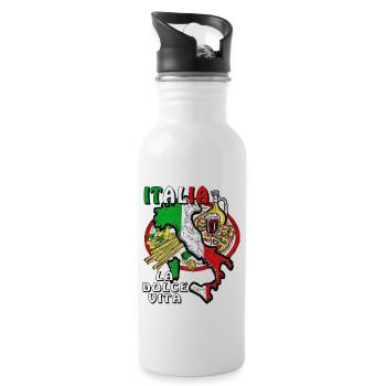 ITALIA LA DOLCE VITA - Water bottle with straw - white - Right