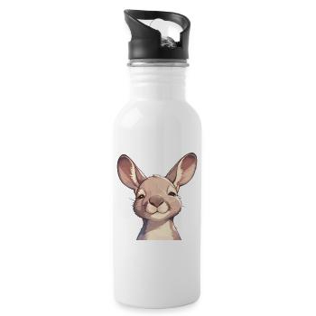 Kangaroos Kangaroo - Water bottle with straw - white - Right