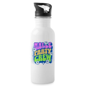 Malle Party Crew - Gourde avec paille intégrée - blanc - Droite