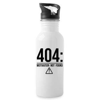 404 : Motivation introuvable - Gourde avec paille intégrée - blanc - Droite