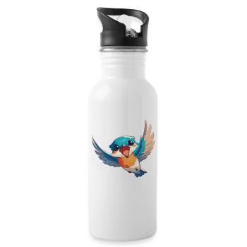 Kingfishers Kingfisher - Water bottle with straw - white - Right