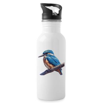 Kingfishers Kingfisher - Water bottle with straw - white - Right