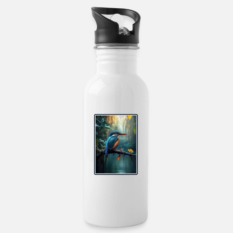 Martin-pêcheur Martin-pêcheur - Gourde avec paille intégrée - blanc