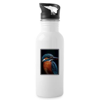 Kingfishers Kingfisher - Water bottle with straw - white - Right
