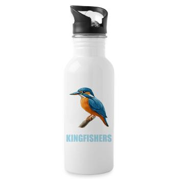 Kingfishers Kingfisher - Water bottle with straw - white - Right