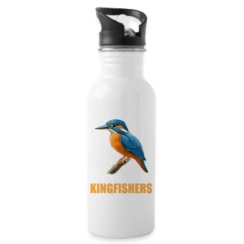 Kingfishers Kingfisher - Water bottle with straw - white - Right