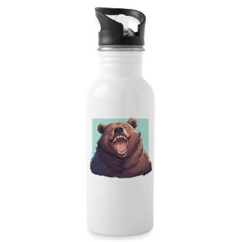 Ours Kodiak Ours Kodiak - Gourde avec paille intégrée - blanc - Droite