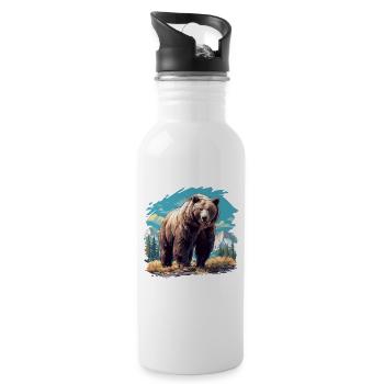Ours Kodiak Ours Kodiak - Gourde avec paille intégrée - blanc - Droite