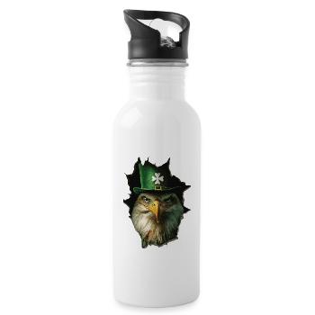St. Patrick Adler - Trinkflasche mit integriertem Trinkhalm - Weiß - Rechts