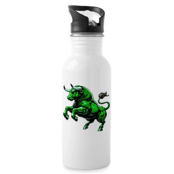 Bull - Water bottle with straw - white - Right