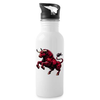 Bull - Water bottle with straw - white - Right