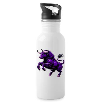 Bull - Water bottle with straw - white - Right