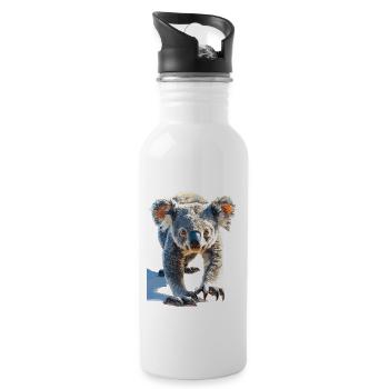 Koala - Trinkflasche mit integriertem Trinkhalm - Weiß - Rechts