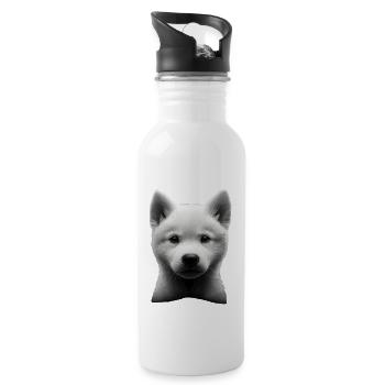 Akita - Trinkflasche mit integriertem Trinkhalm - Weiß - Rechts